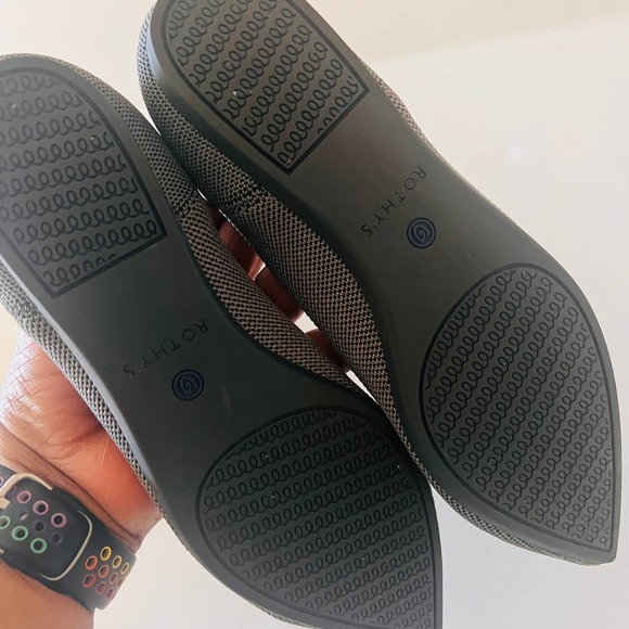 Rothy’s The Point Cloud Grey Birdseye Flat Shoes Size 8 - Picture 9 of 11